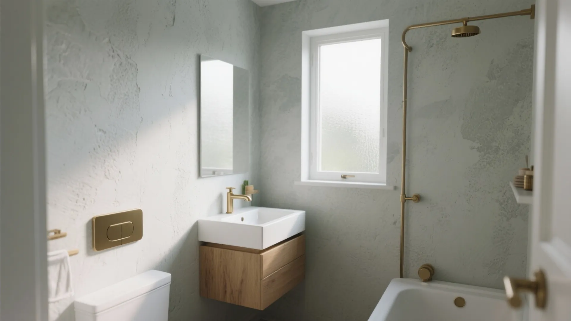 5 Bathroom Wallpaper Ideas with Gray Tones: Small-space friendly gray bathroom wallpaper inspirations from a decade-long designer