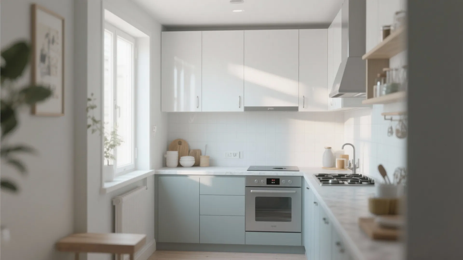 2. Light dove grey to expand visual space