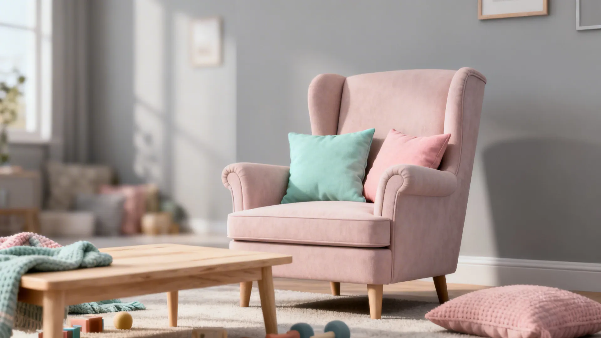 3. Soft Dove Grey with Pastel Accents