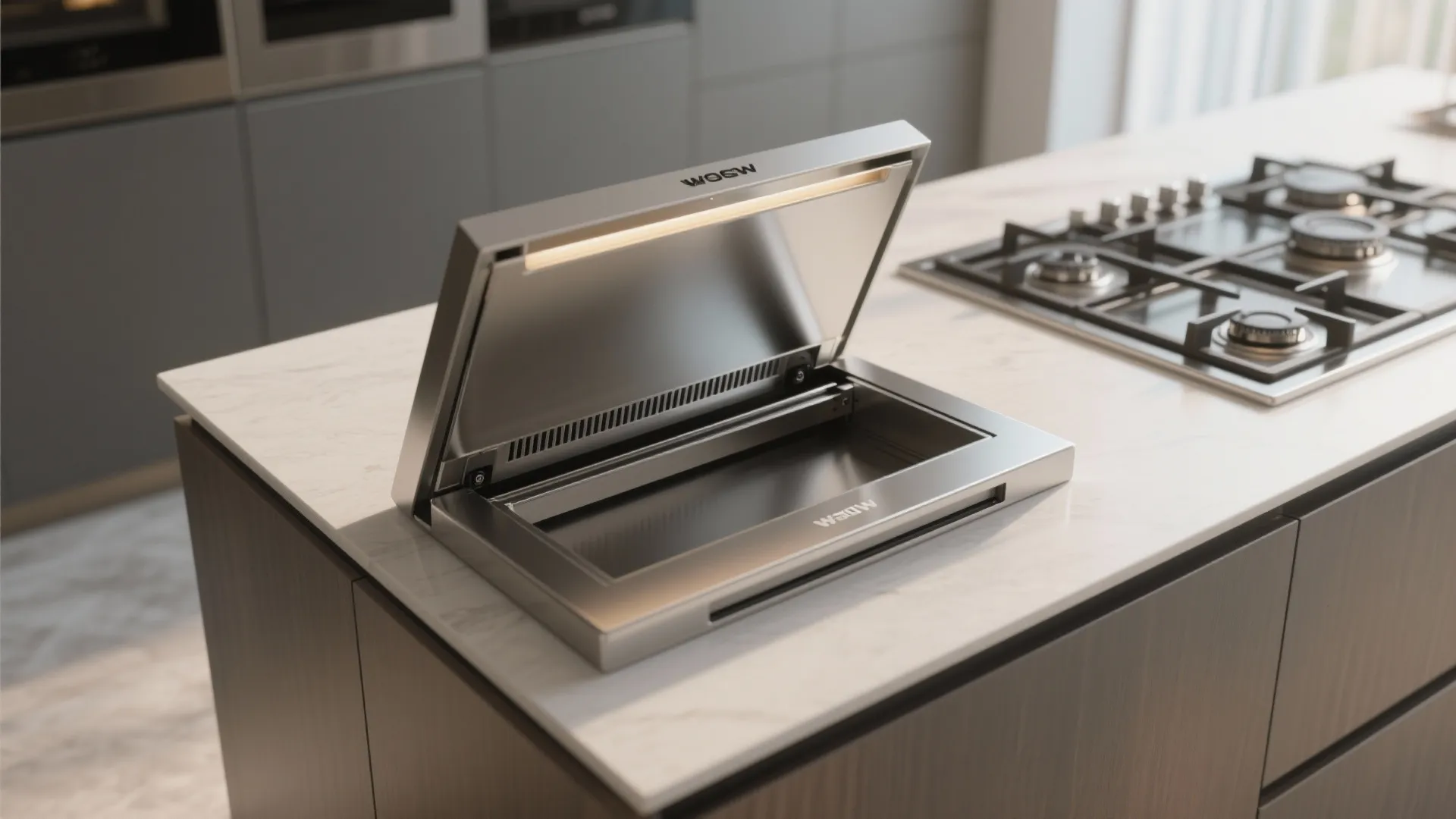 4. Downdraft or Retractable Hoods