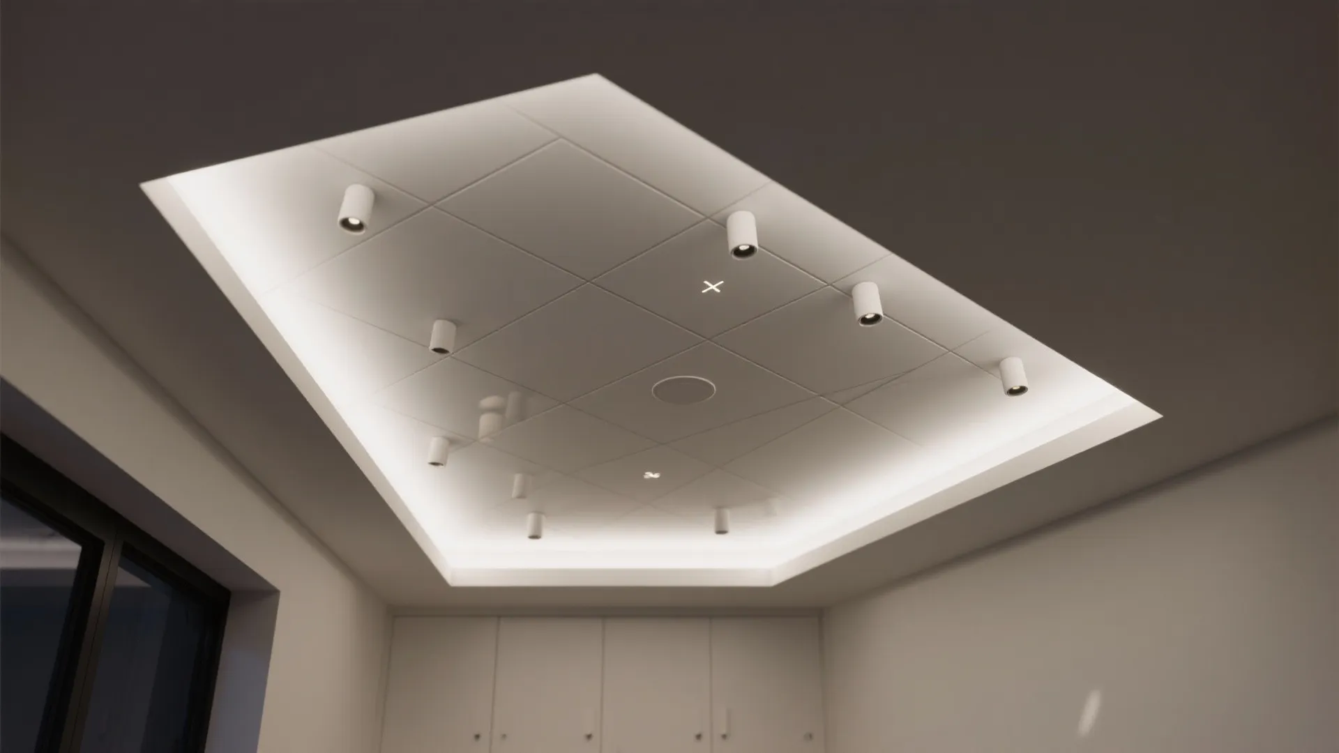 Minimal recessed grids for clean ceilings
