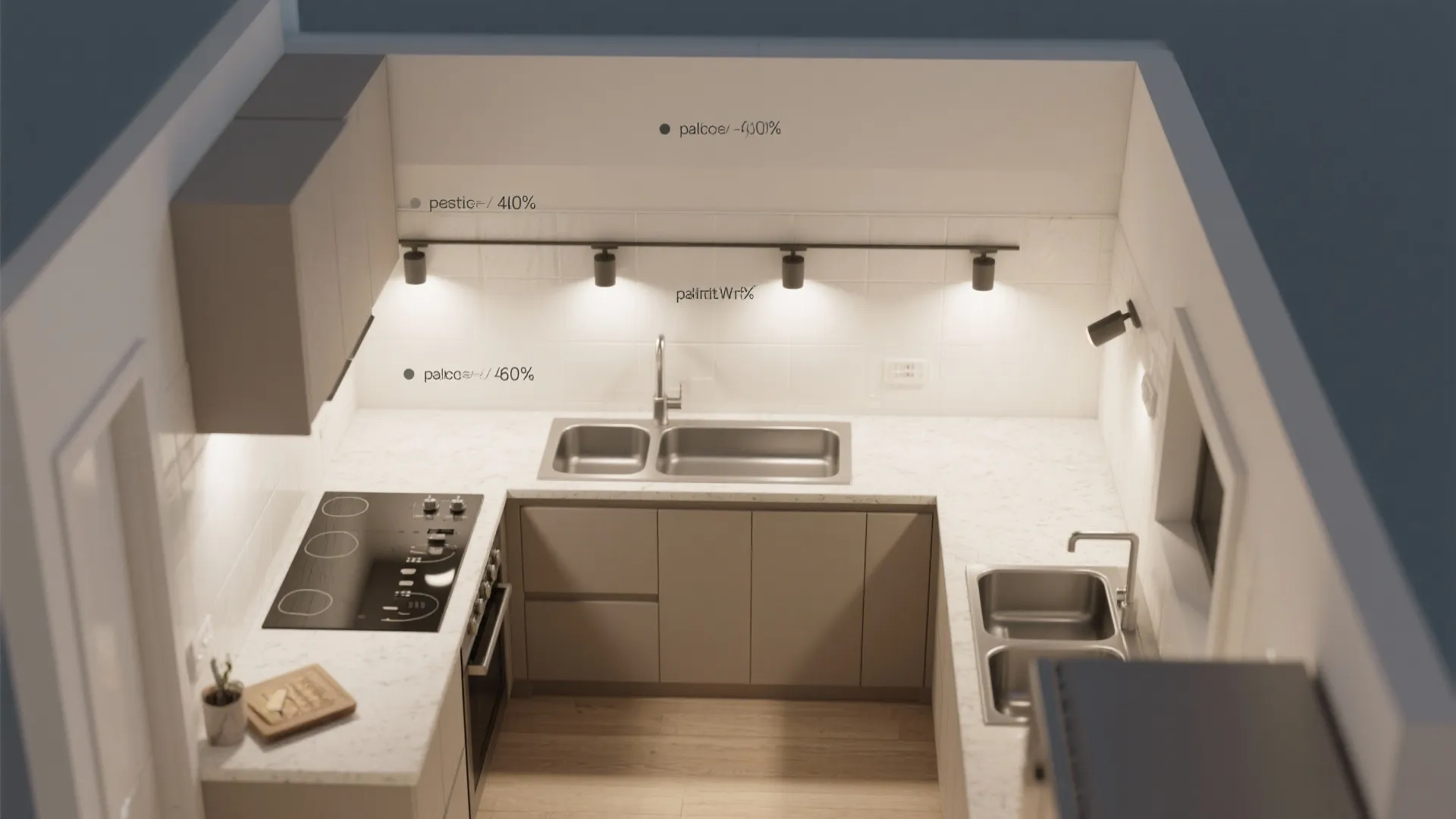 Minimalist recessed grid lighting