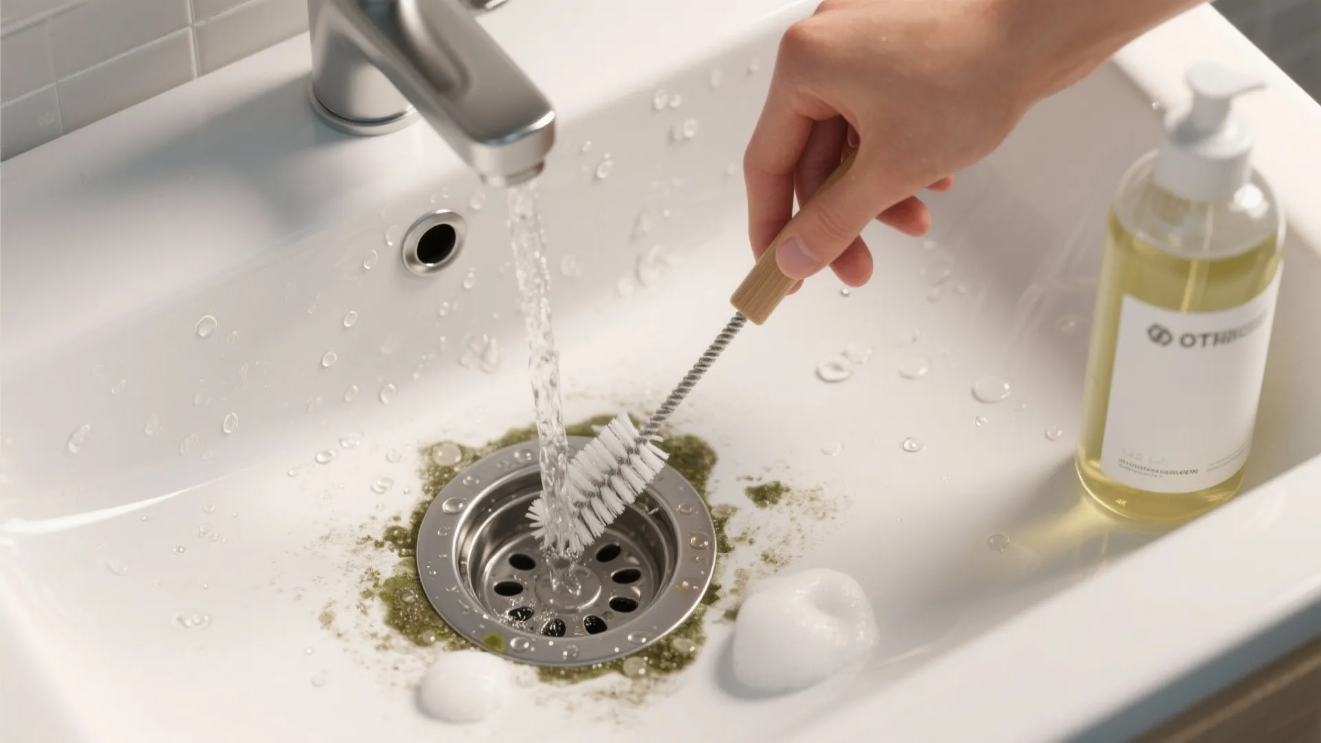 2. Clean the drain and remove biofilm