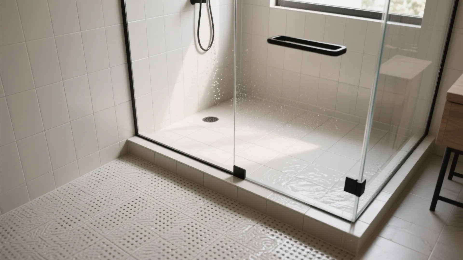 Interlocking Drainage Mat Tiles in Wet Zones