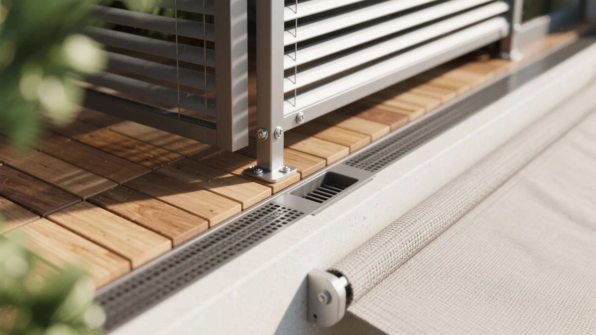 Weather and water: wind, snow, drainage, and screens that stay put