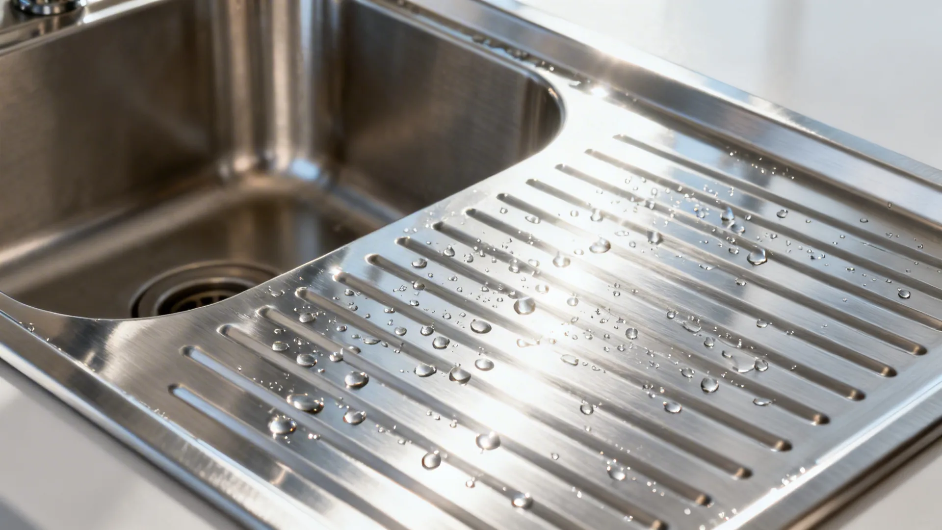 Stainless Undermount with Integrated Drainboard