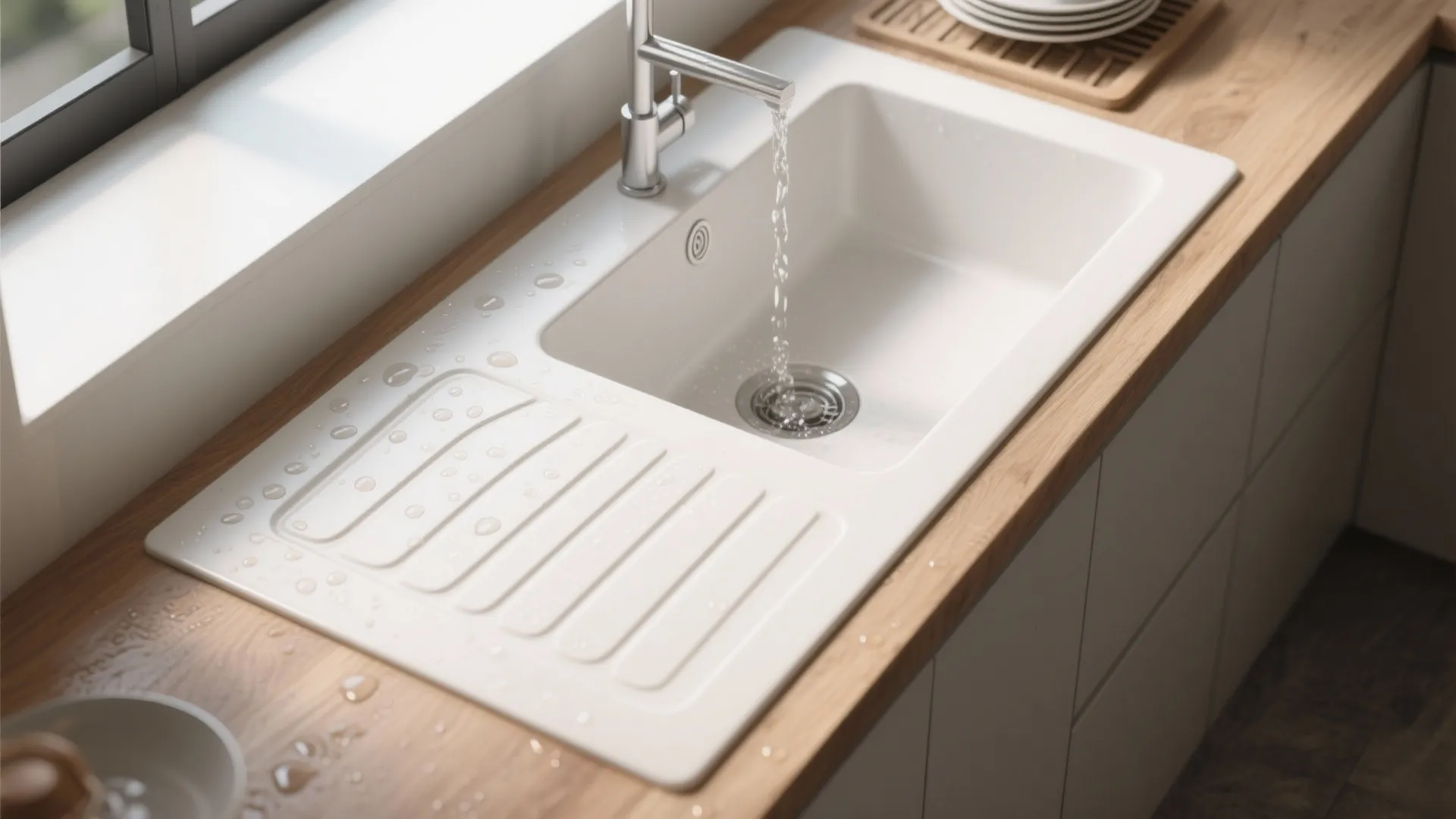 2. Use integrated drainer grooves for busy cooks