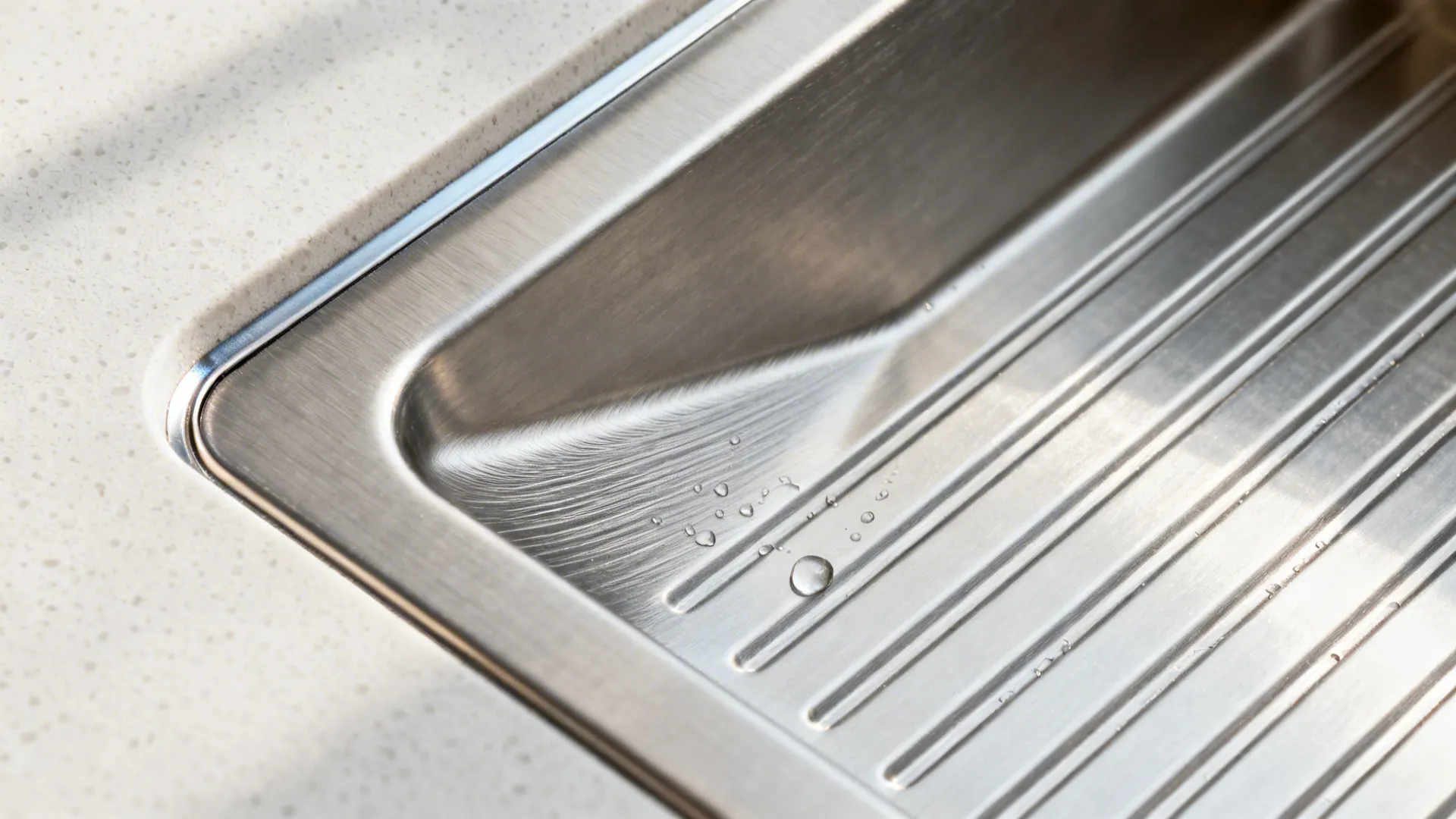 Integrated basin and drainer for a seamless prep zone