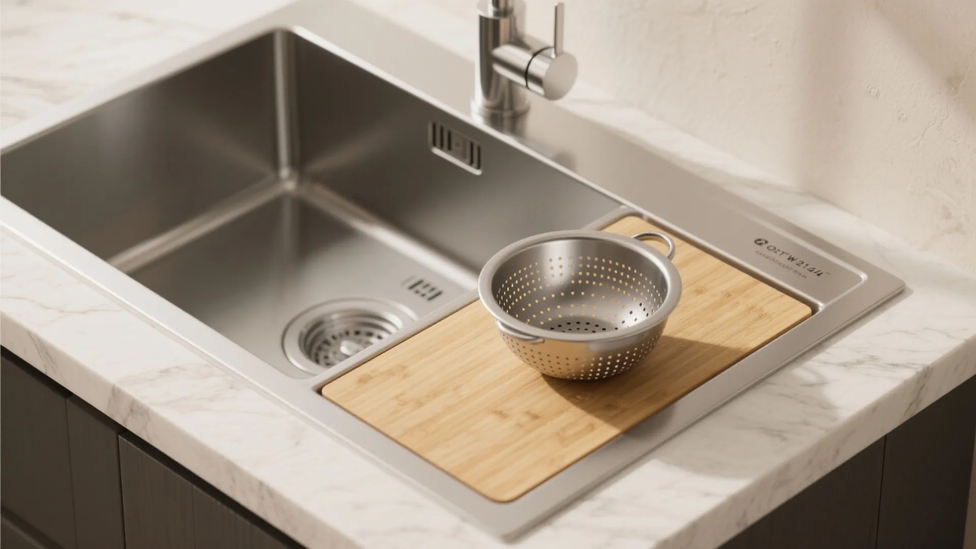 2. Use a slim ledge or integrated draining board