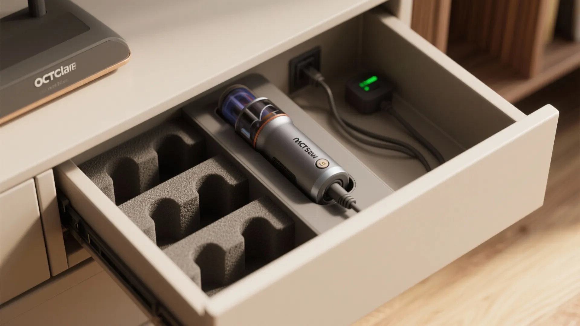 3. Drawer charging and tidy dock