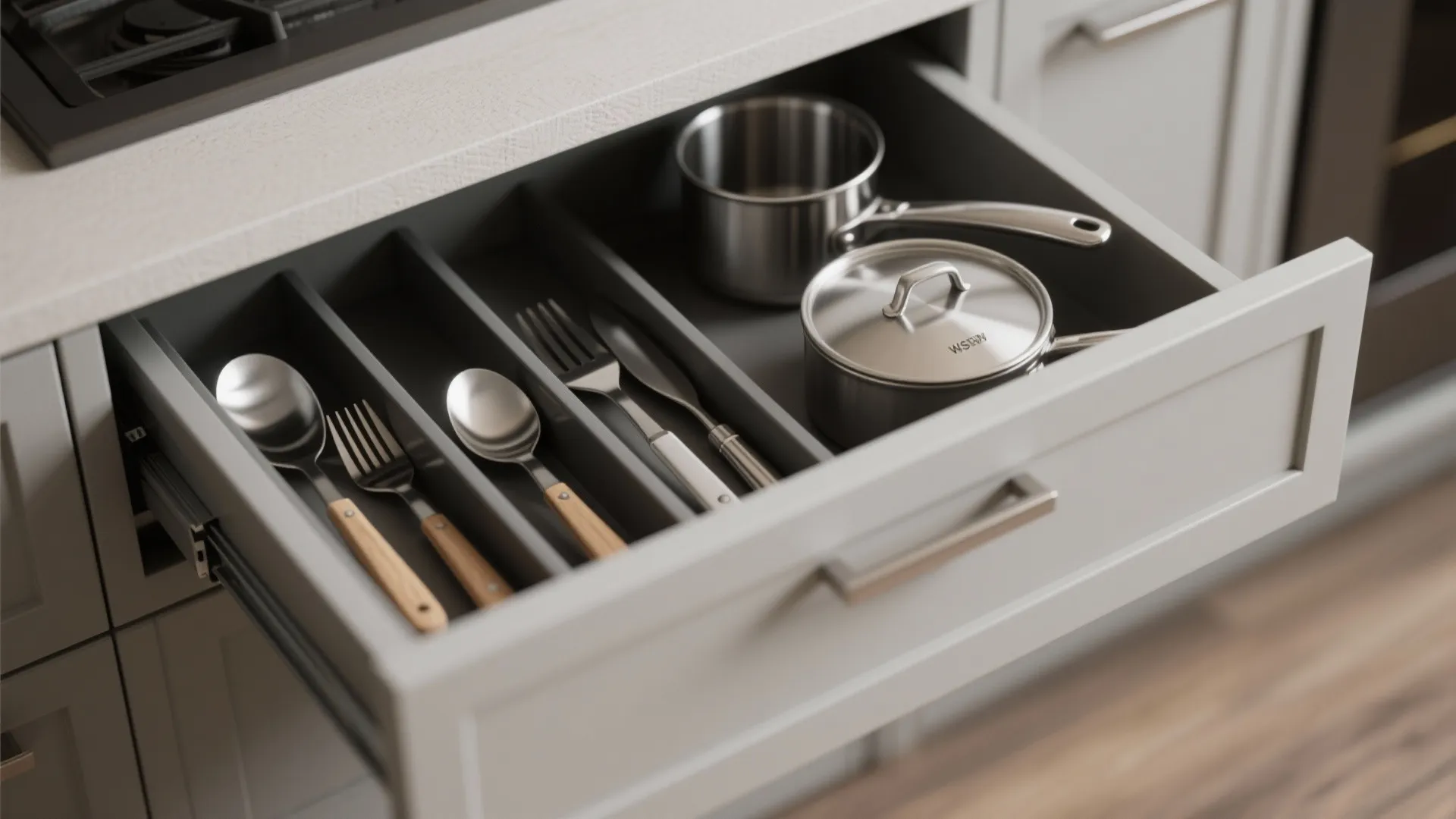 Minimalist kitchen storage