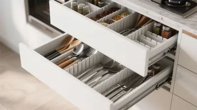 Smart Kitchen Drawer Organization with Modular Trays