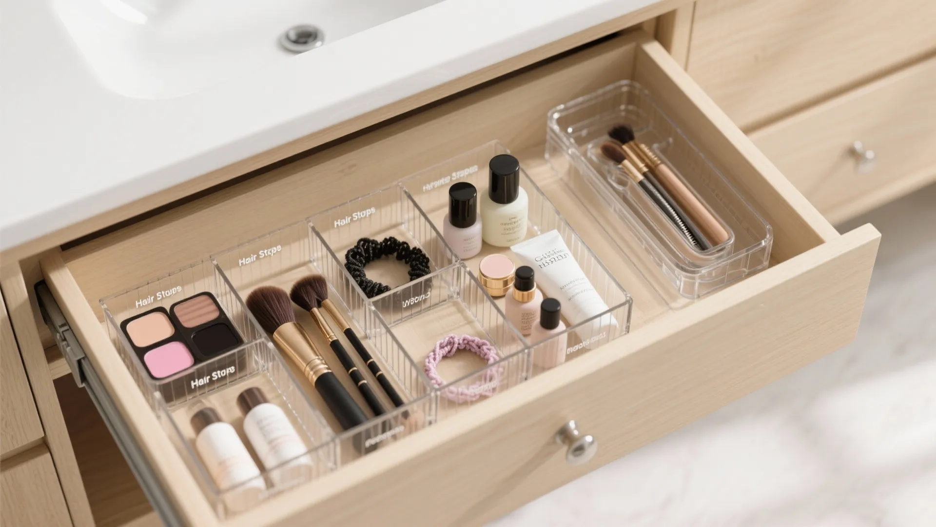 Built-In Niche Storage and Drawer Dividers