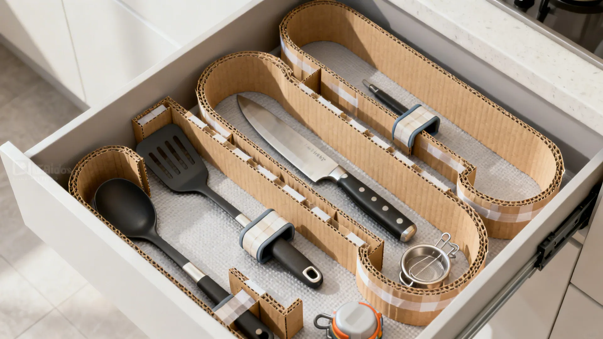 Modular Drawer Dividers from Cardboard “U” Channels