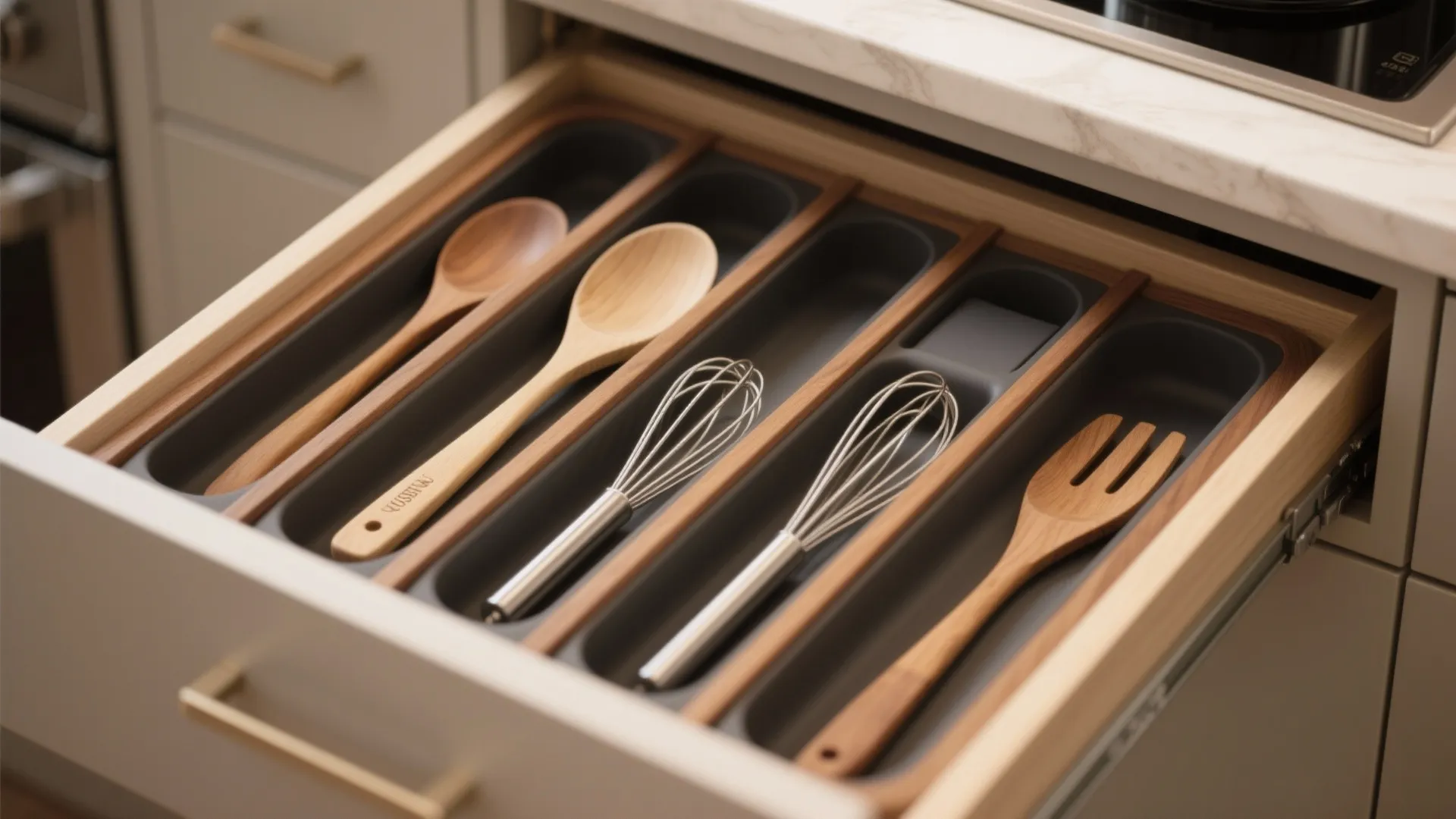 2. Deep drawer inserts and utensil trays