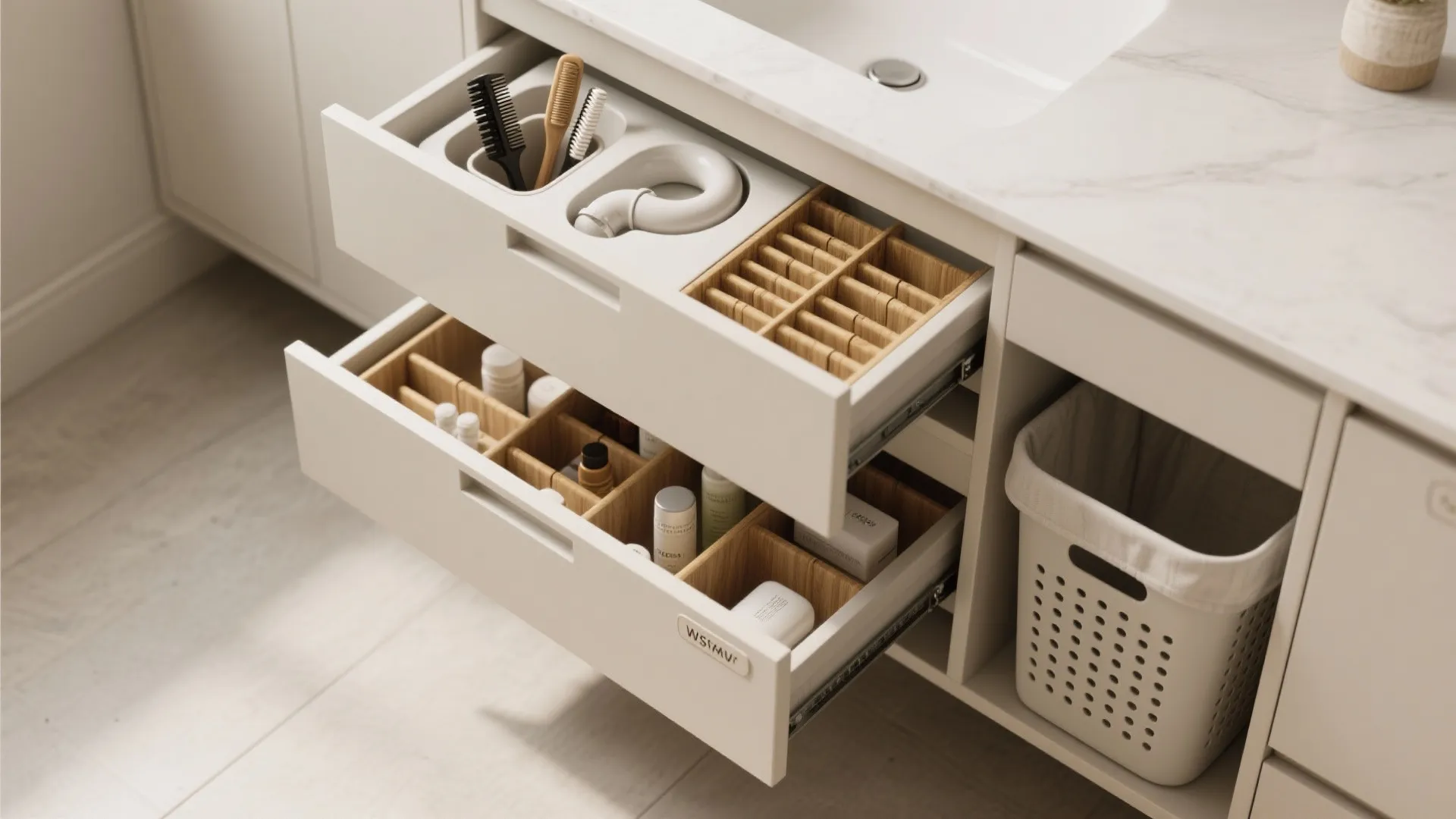 Drawer Inserts, Dividers, and Hidden Hampers
