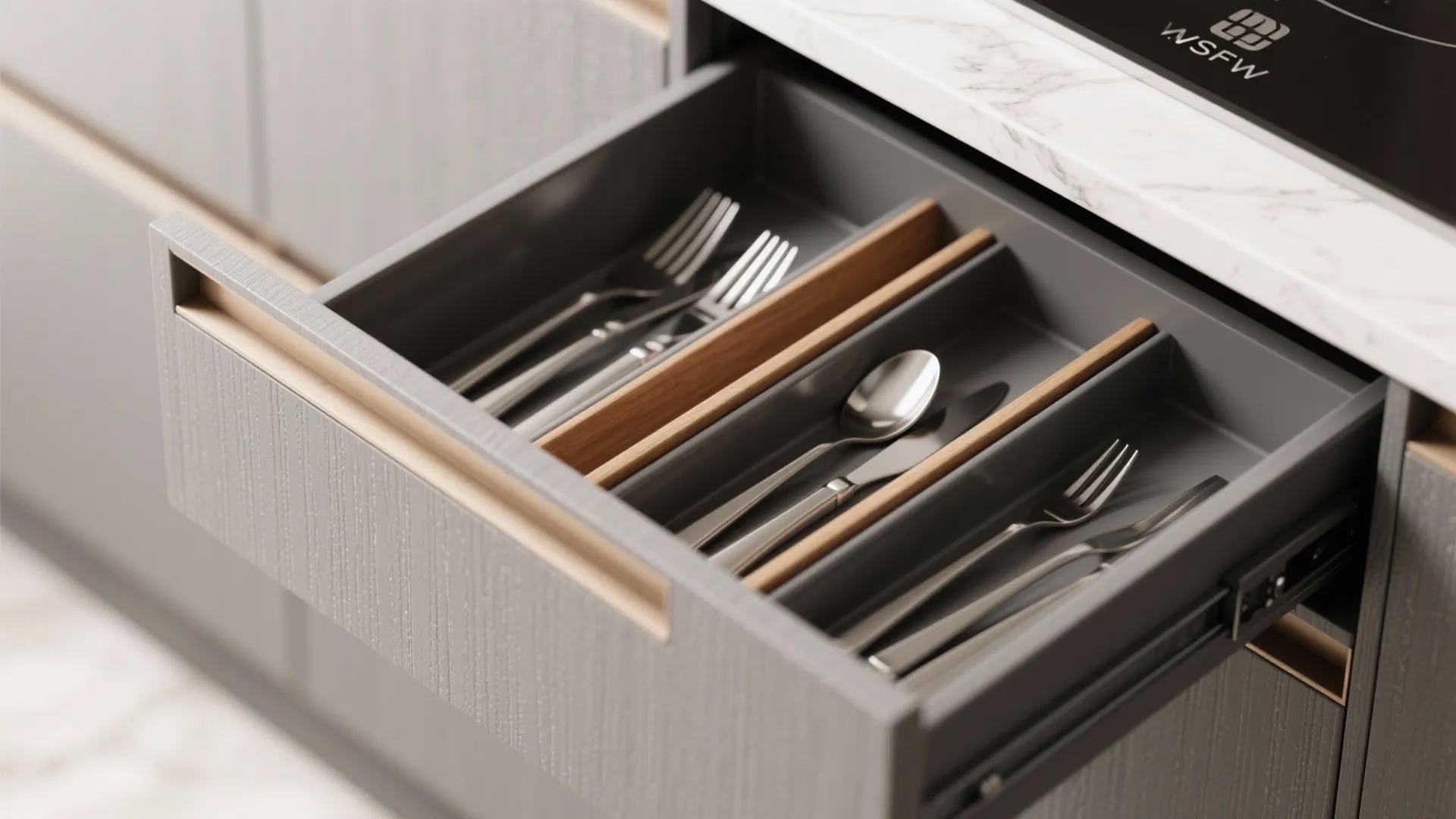 Minimalist kitchen storage that hides the chaos