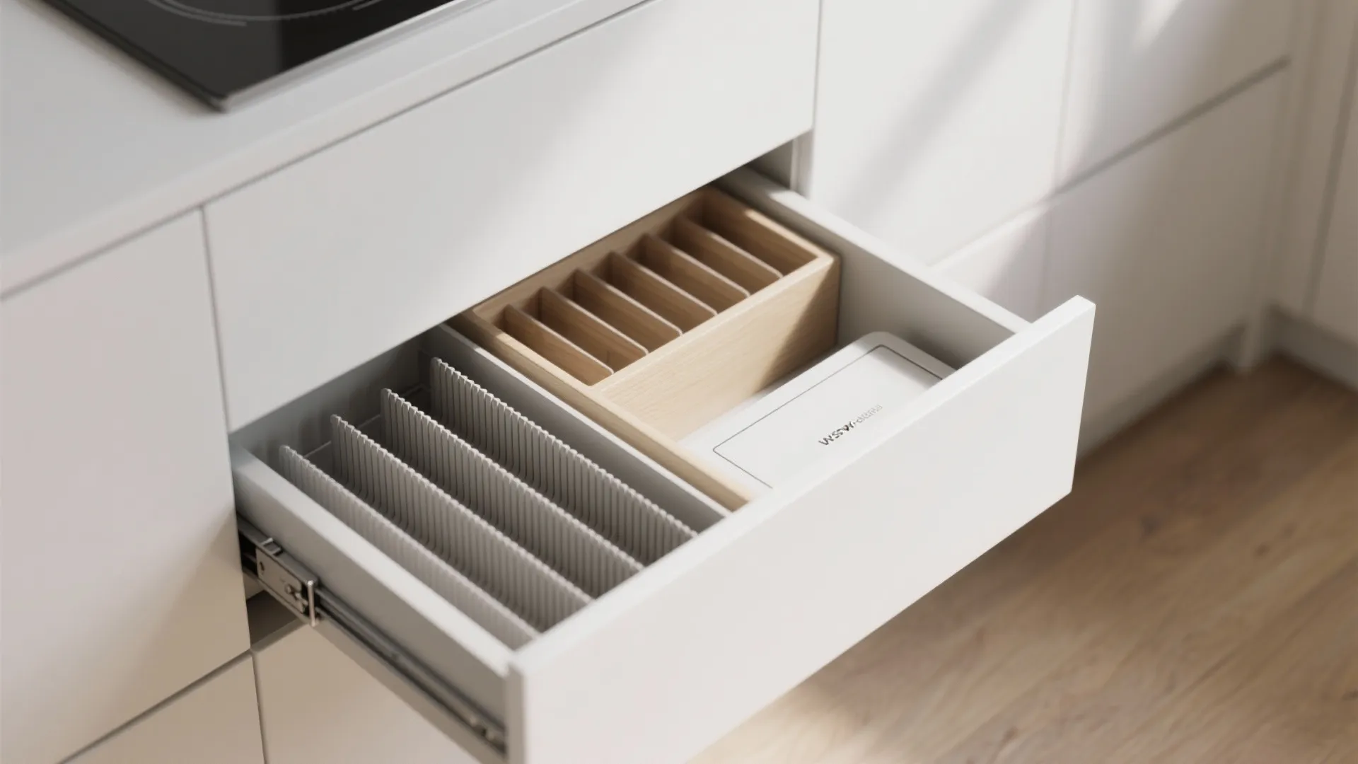 Minimalist kitchen storage that actually fits real life