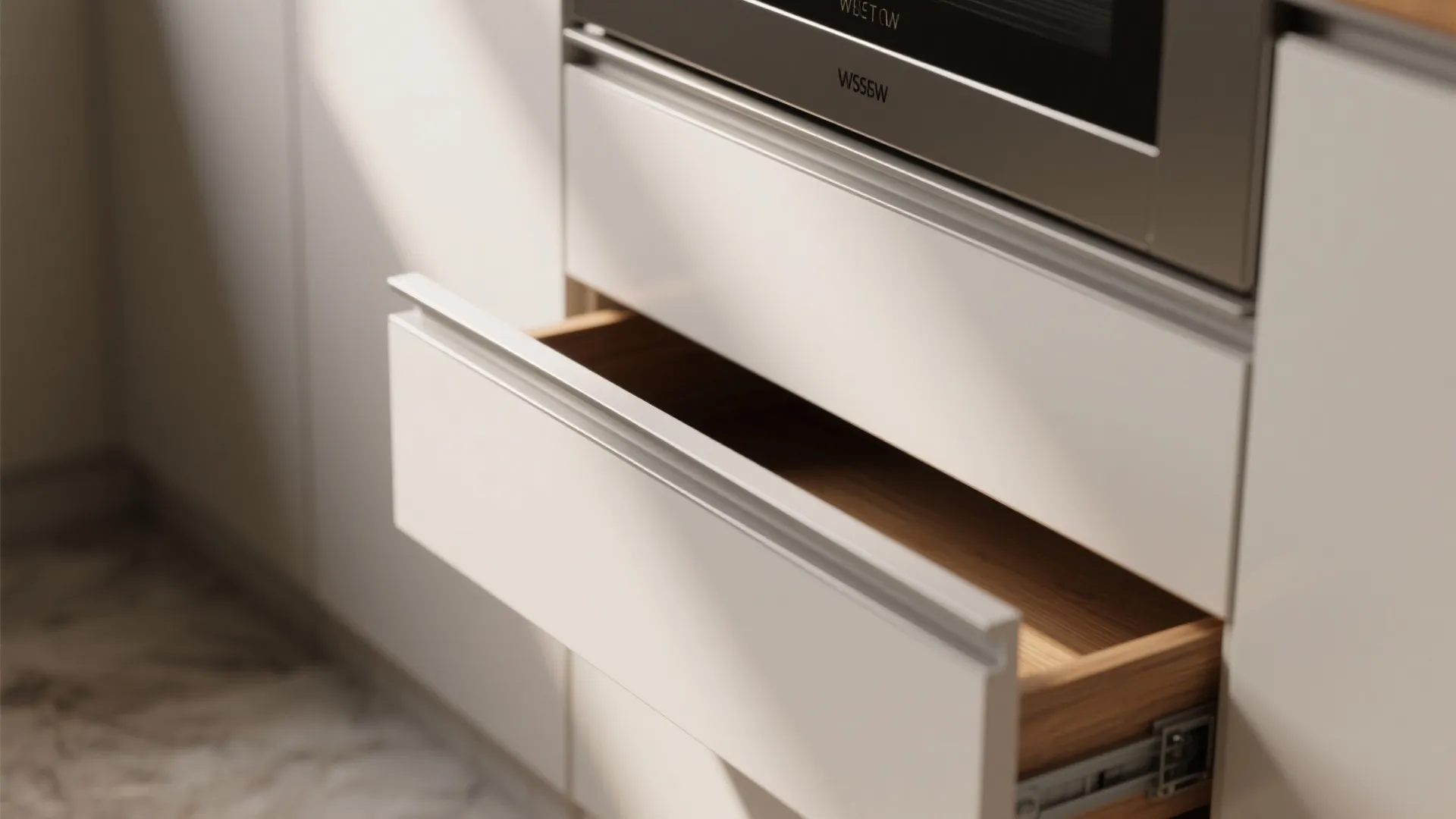 Minimalist kitchen storage for small 1 BHKs