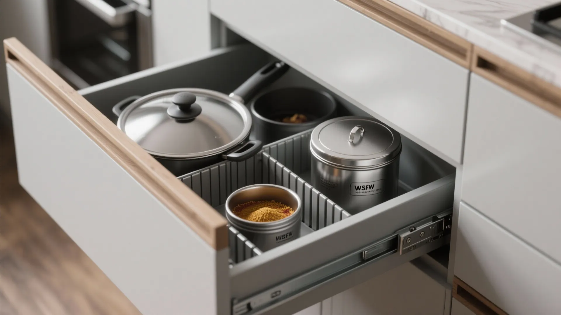 Minimalist kitchen storage that breathes