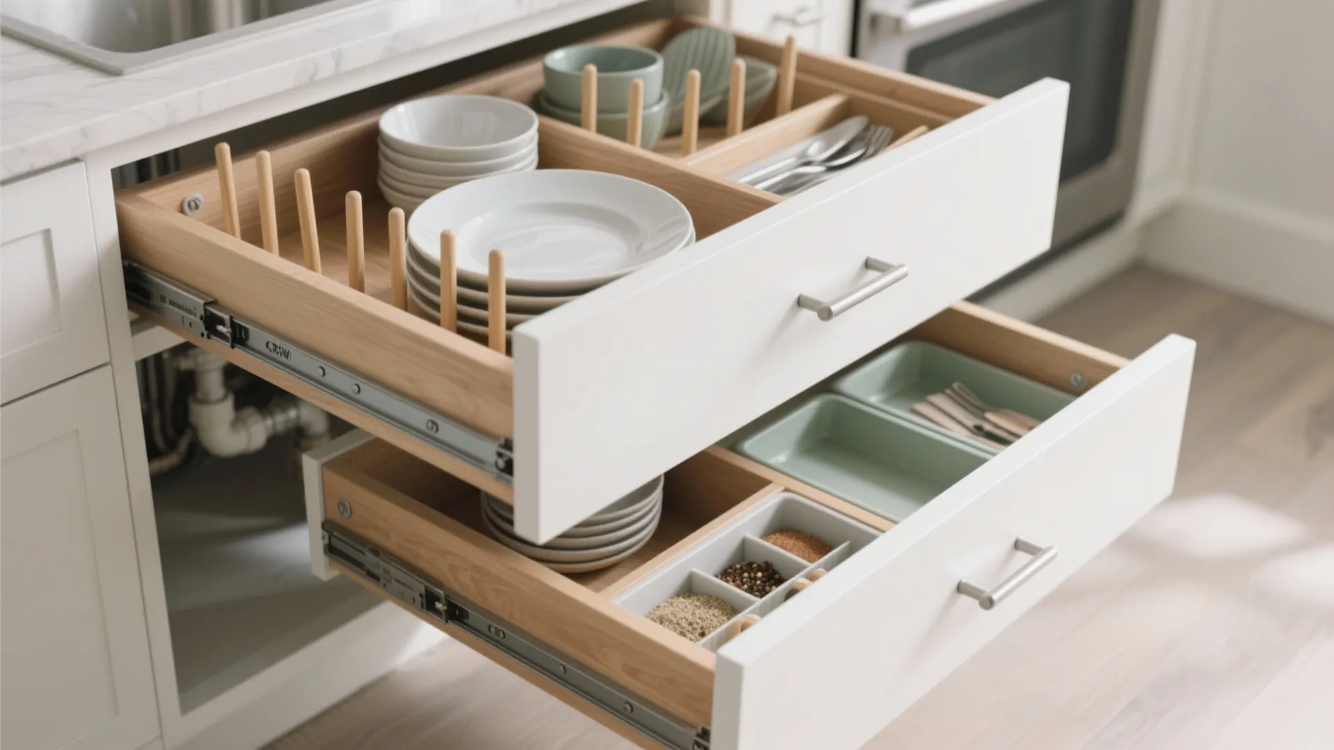 Drawer Magic: Peg Dividers, Inserts, and Toe-Kick Drawers