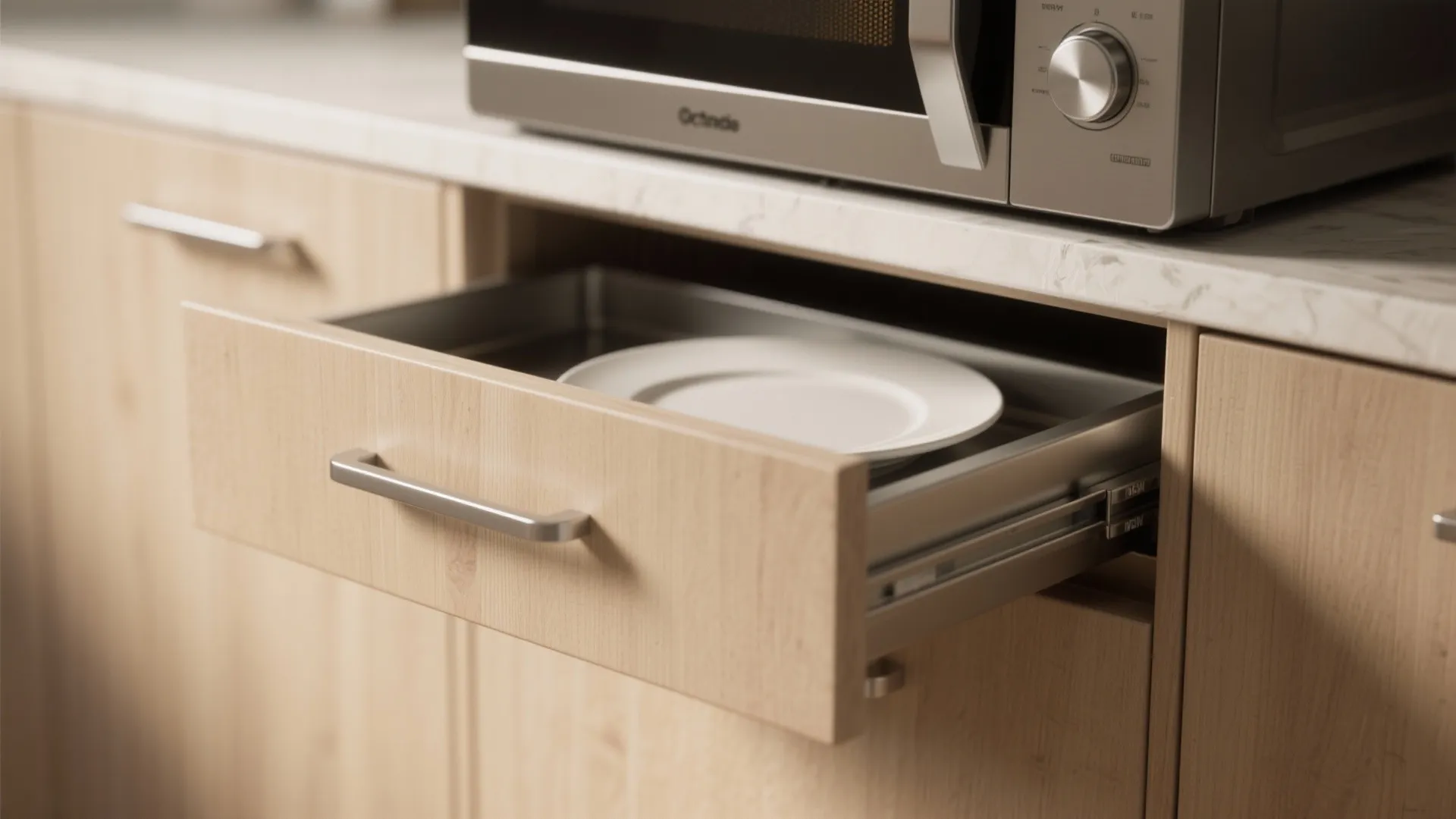 2. Use a microwave drawer or under-counter unit