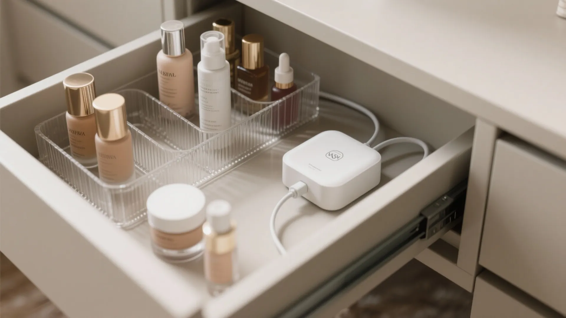 Modular Vanity Organizers with Hidden Tech
