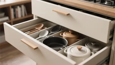 Smart Kitchen Drawer Organization with Modern Storage