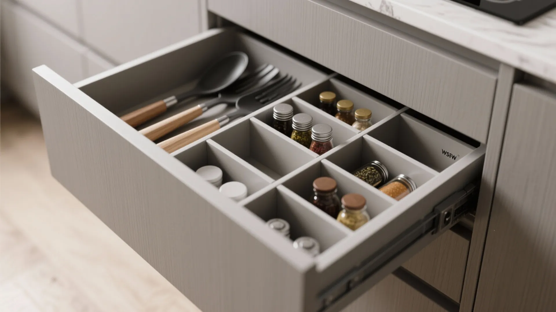 Minimalist kitchen storage that actually works