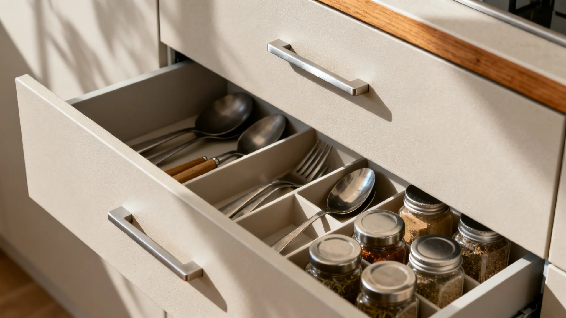 Minimalist Kitchen Storage with Quiet Lines