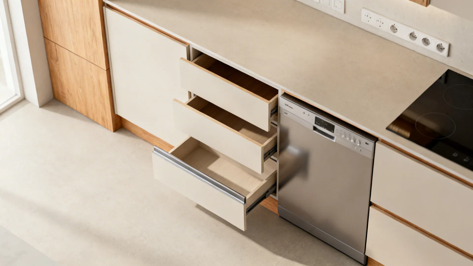 Vertical Zoning: Ceiling-High Storage and Slim Appliances