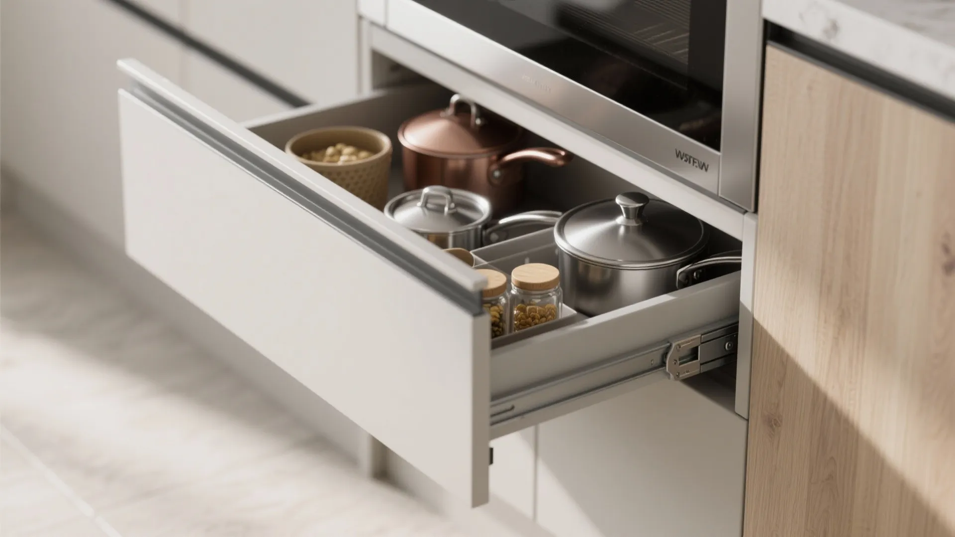 Minimalist Kitchen Storage for Duplex Homes