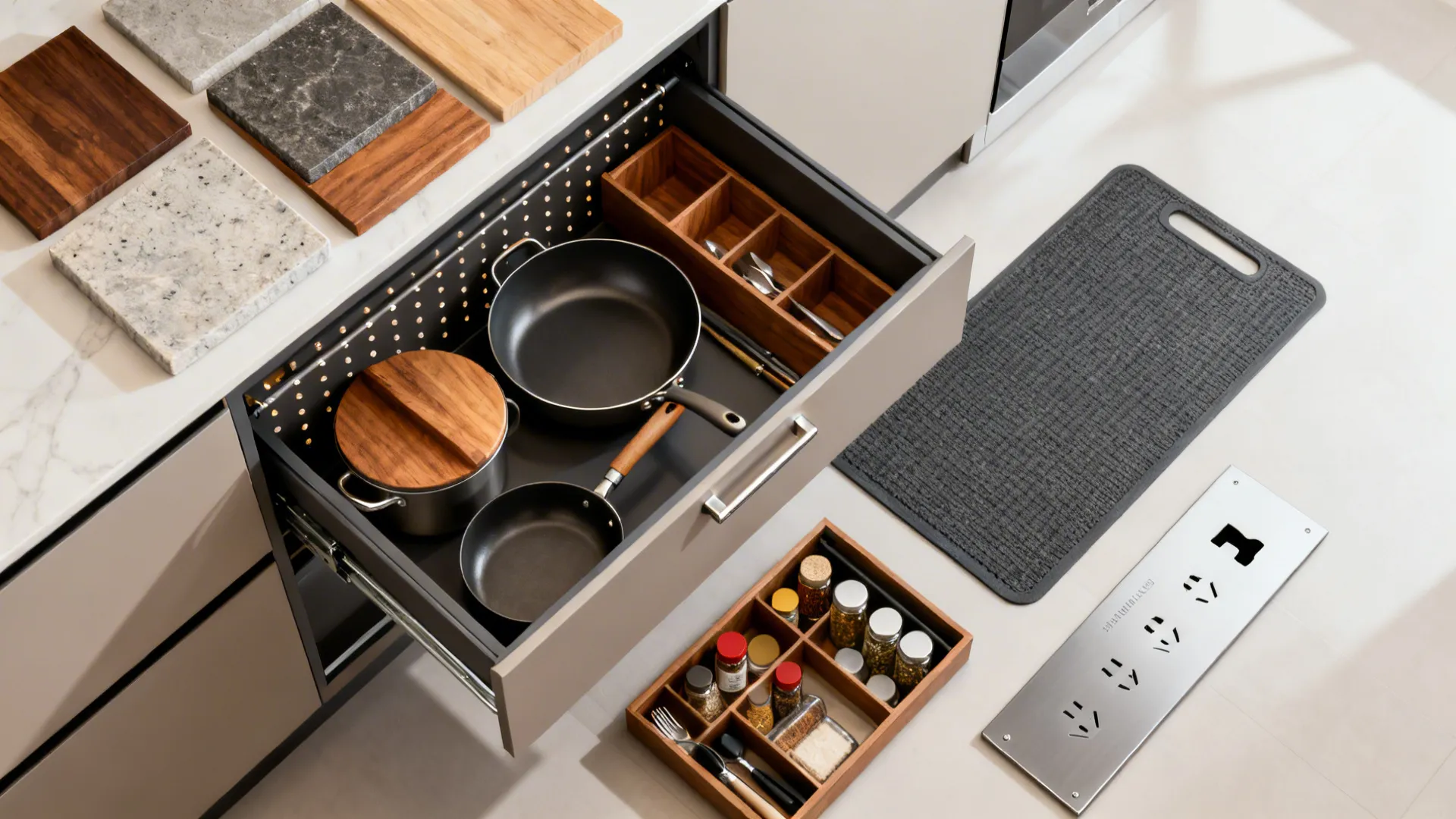 Custom Drawer Systems and Appliance Garages