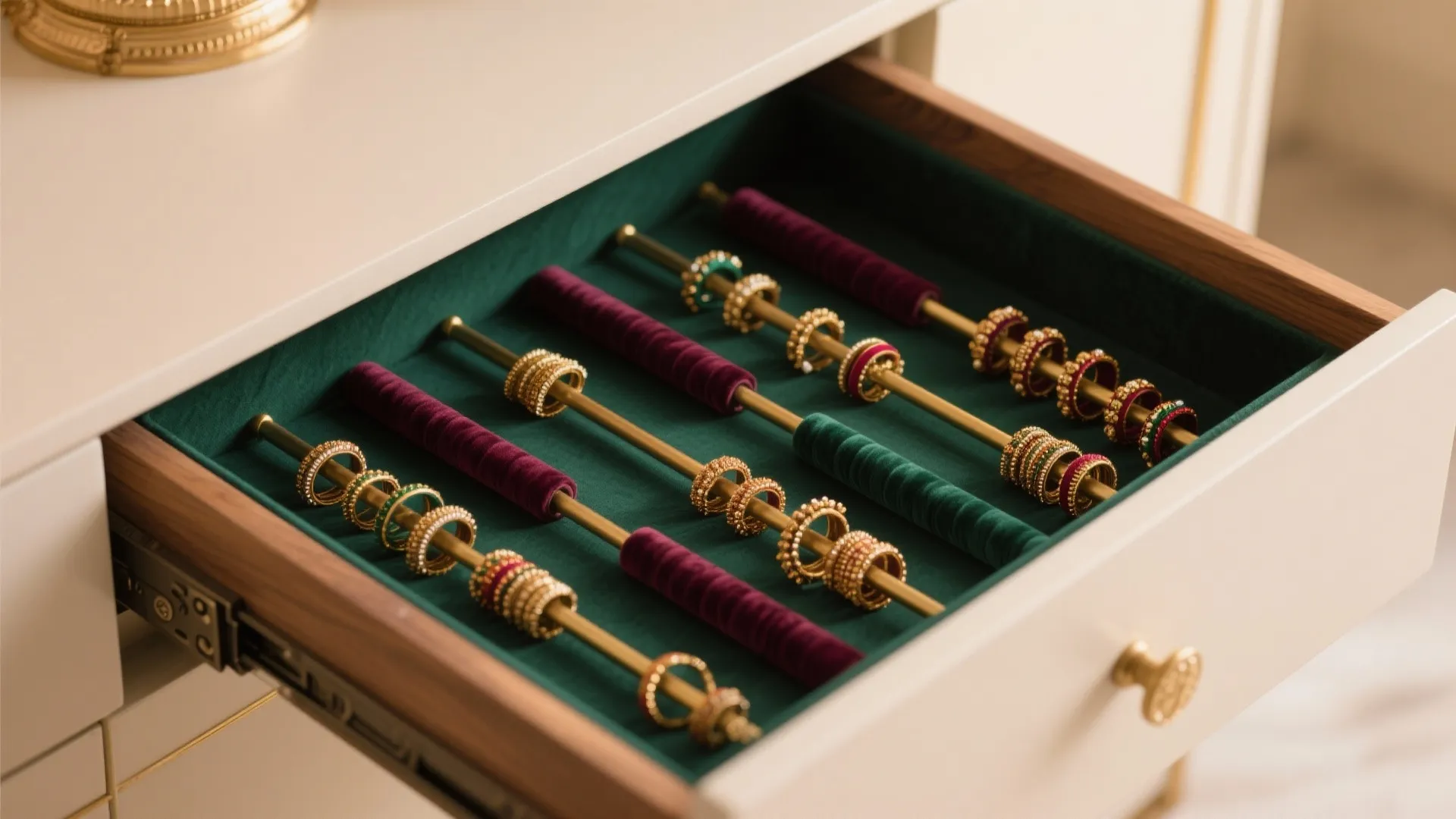 Velvet-lined Bangle Rod Drawer