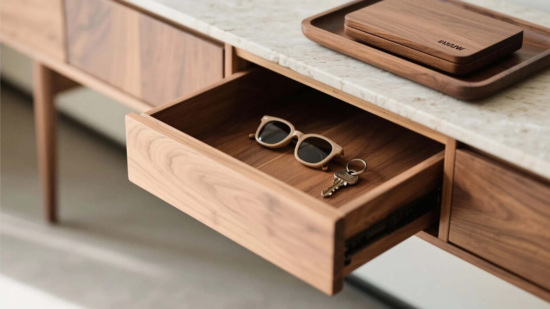 Hidden Storage: Drawers, Trays, and Drop Zones