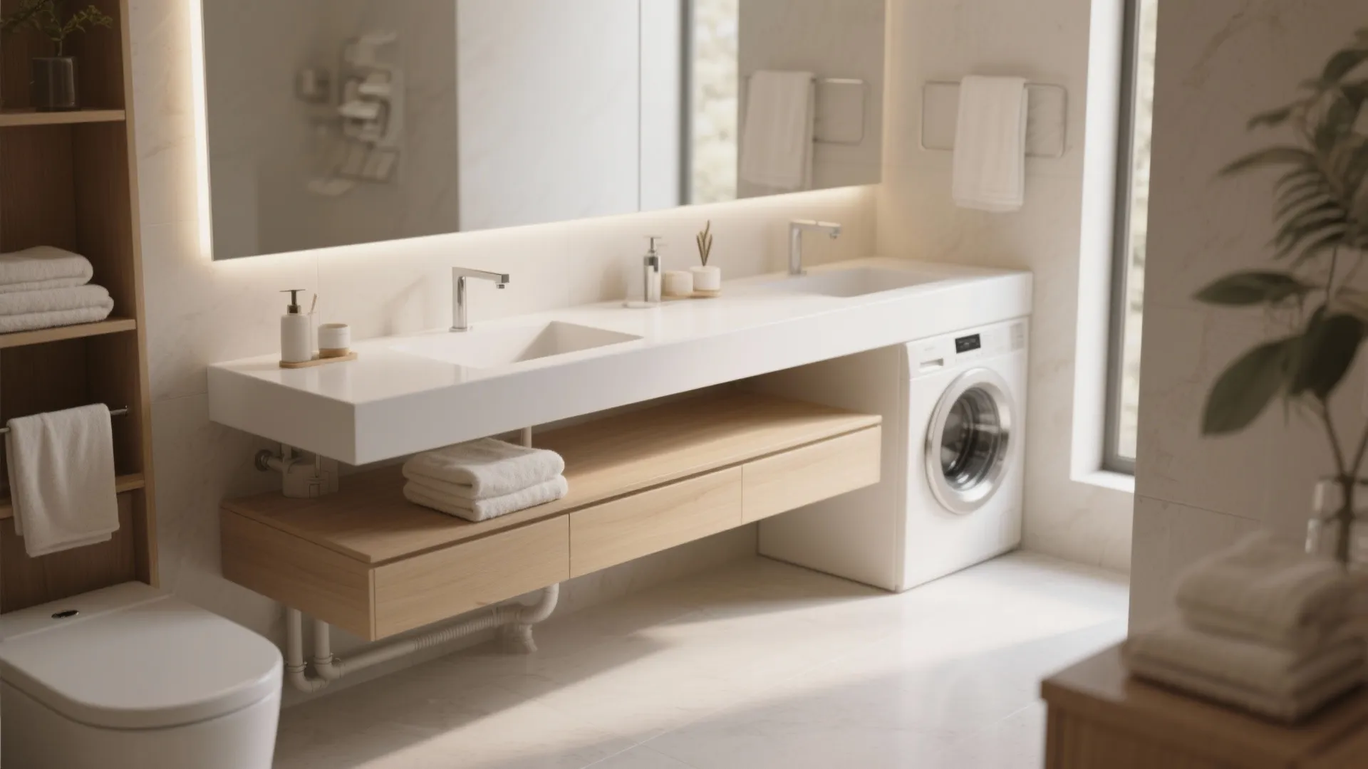 3. Drawer Washer + Floating Vanity Combo