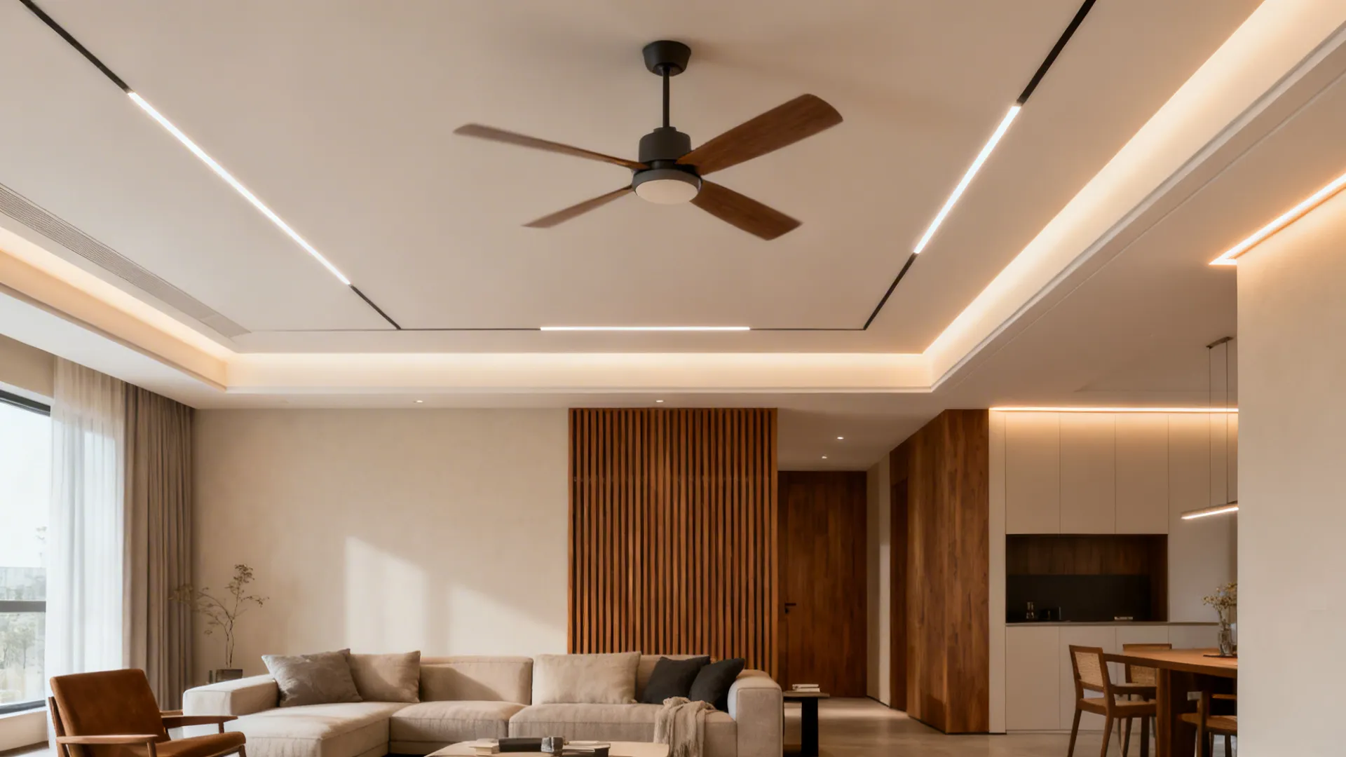 5 Ceiling Design Ideas for Drawing Rooms with a Fan
