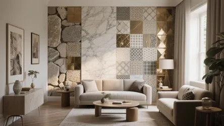 5 Inspiring Drawing Room Wall Tile Designs