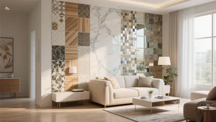 5 Stunning Drawing Room Wall Tile Ideas