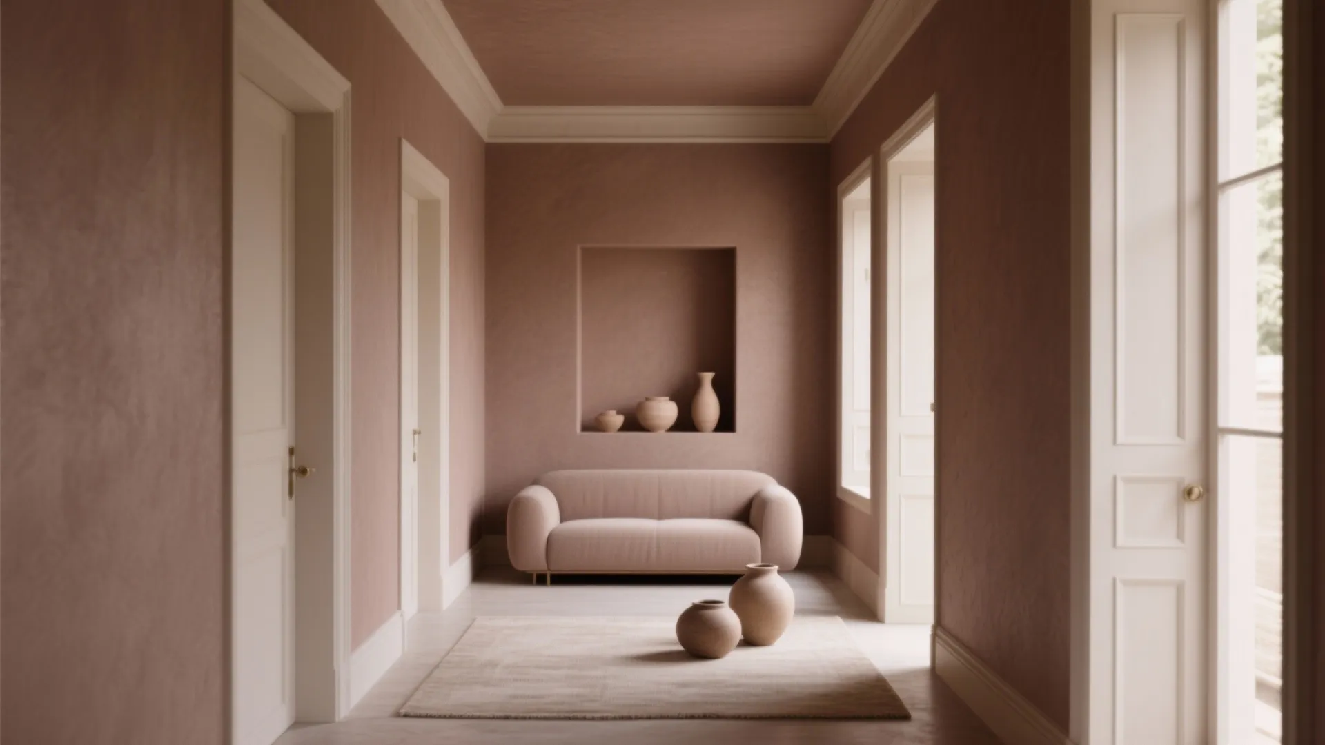 Color Drenching with a Subtle Accent Niche