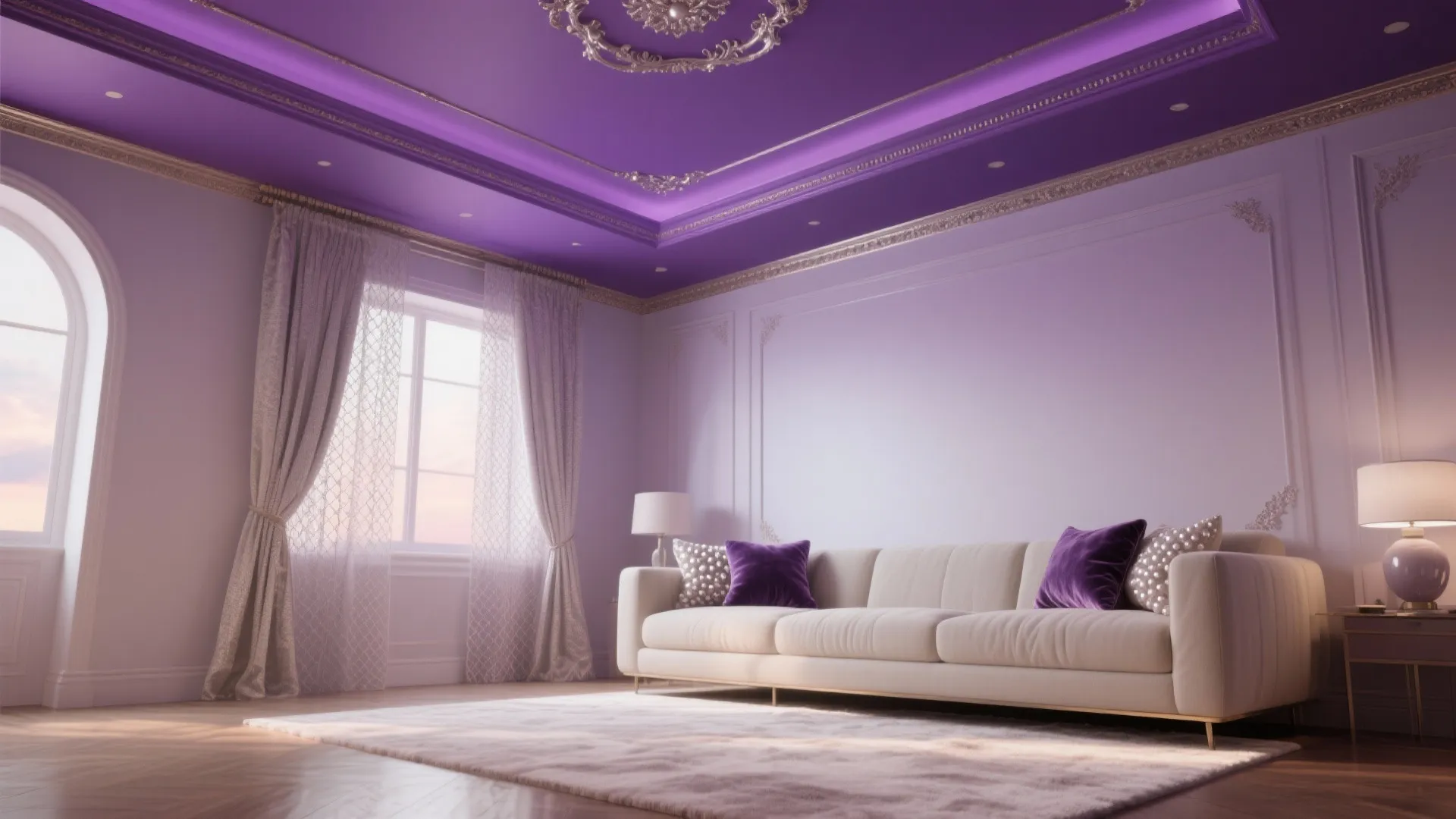 Color-Drenched Ceiling and Trim for a “Fifth Wall” Moment