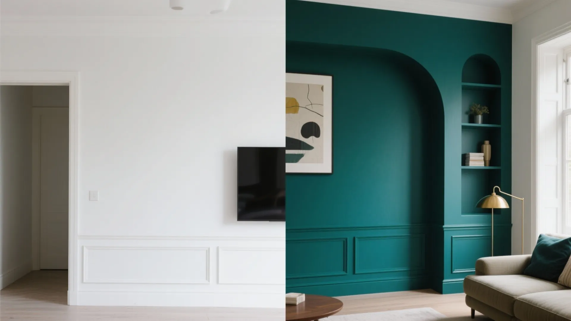Colour Drenching a Cozy Feature Wall