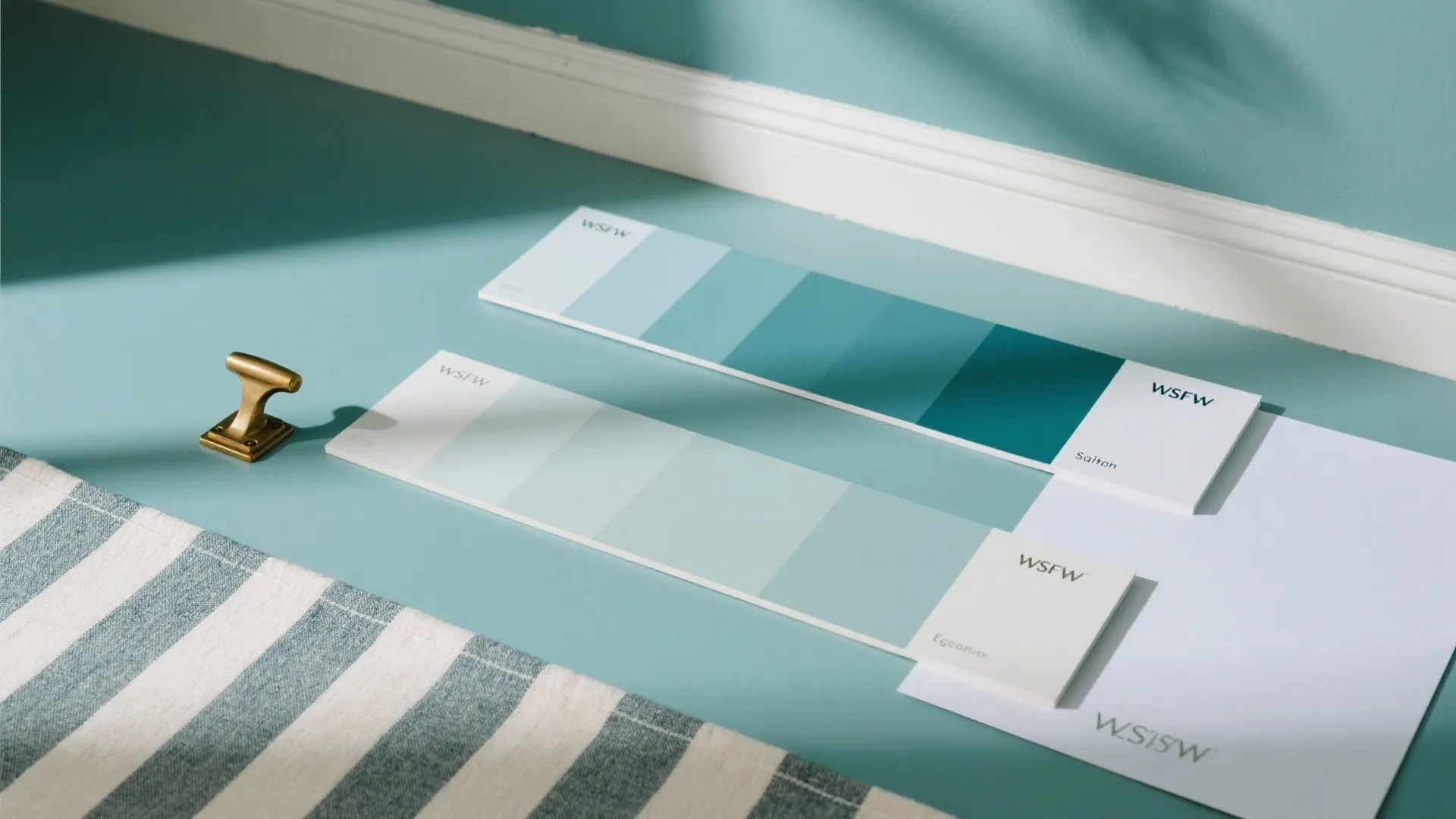 Color Drenching in Muted Blue-Green for a Cocoon Effect