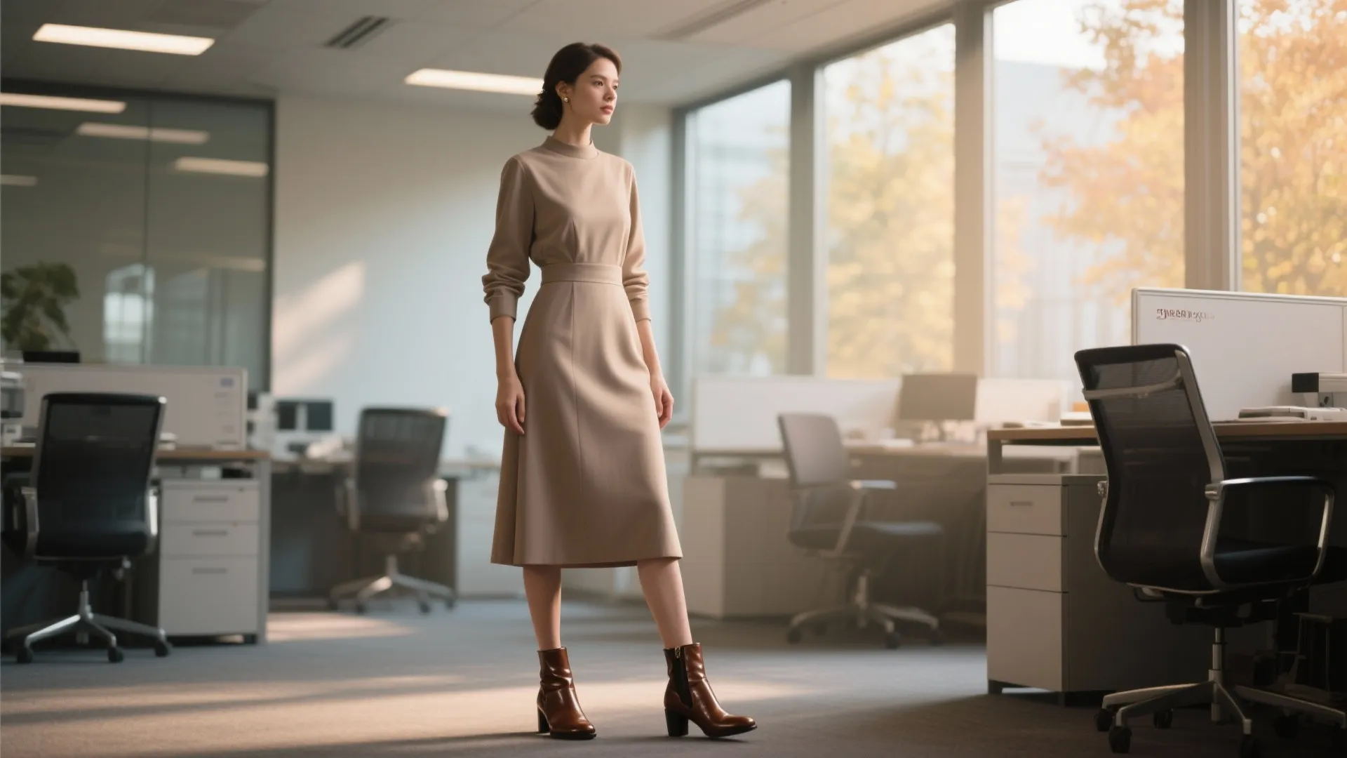 4. Dress and Boots Pairing