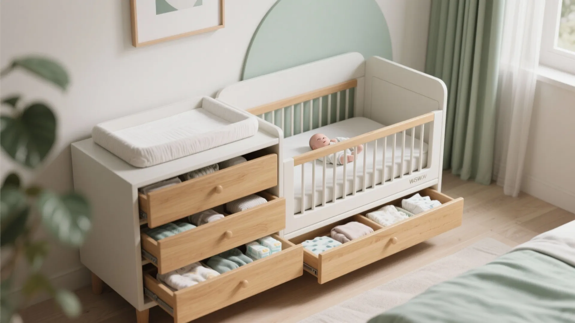 4. Dresser + bassinet combo