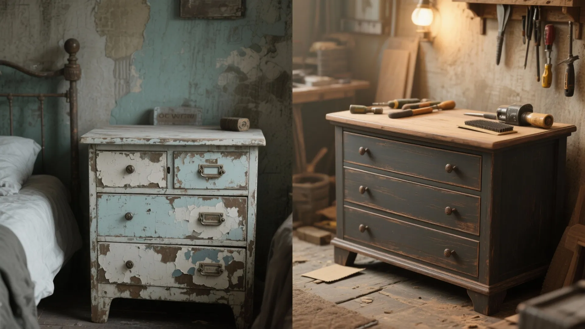 4. Thrifted Furniture and DIY Distressing