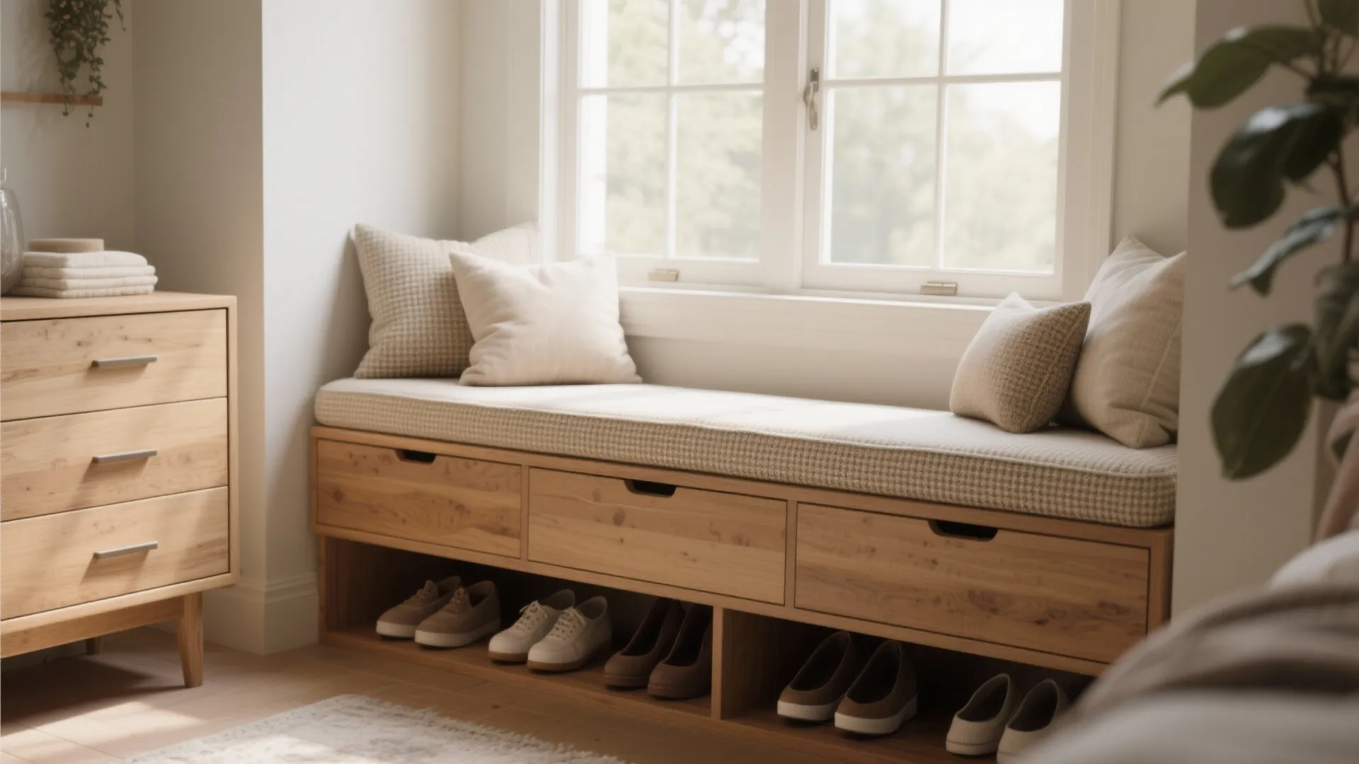 2. Dresser-Bench Hybrids (Sit + Store)