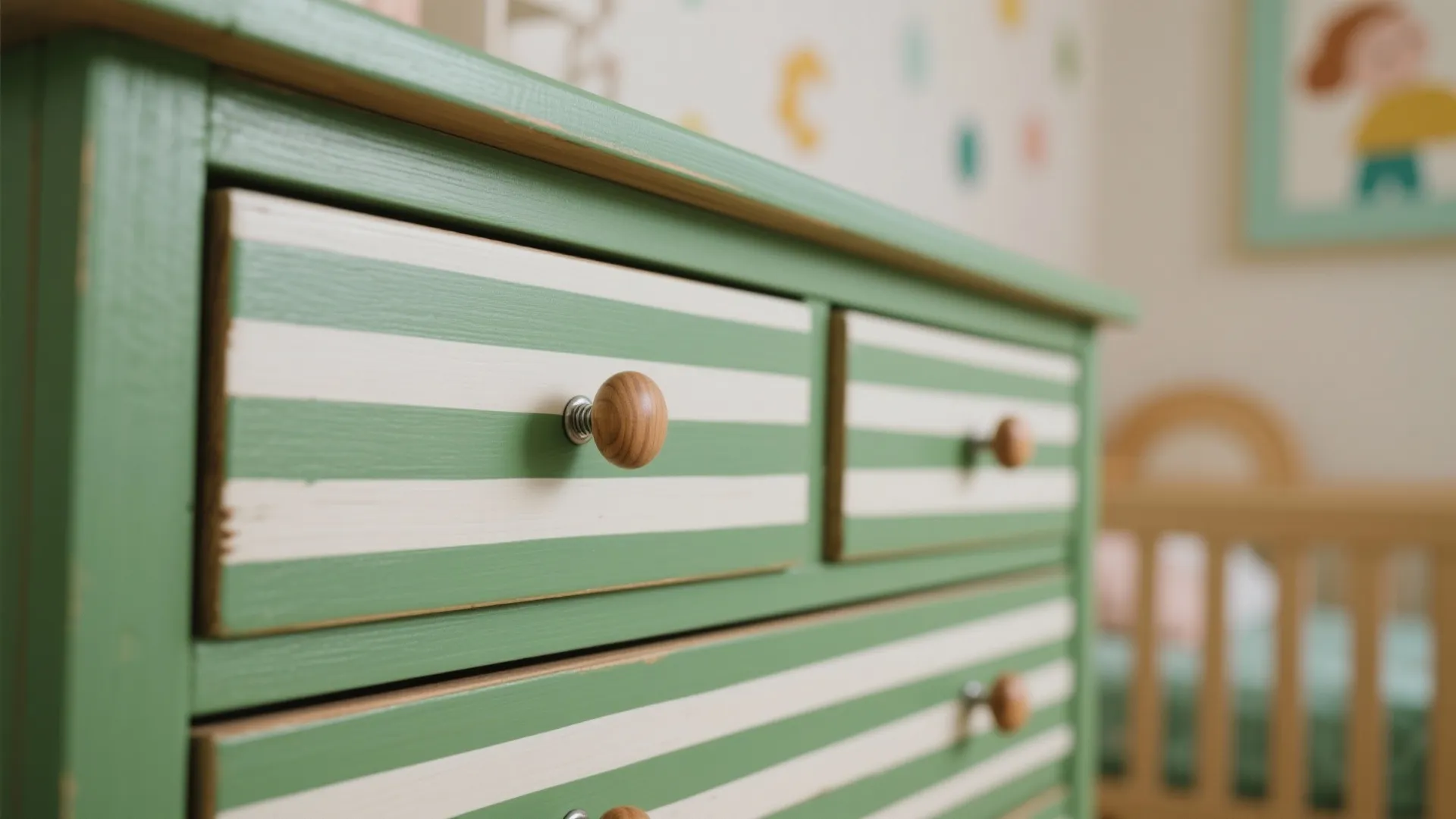 Thrifted furniture glow‑up with paint and hardware