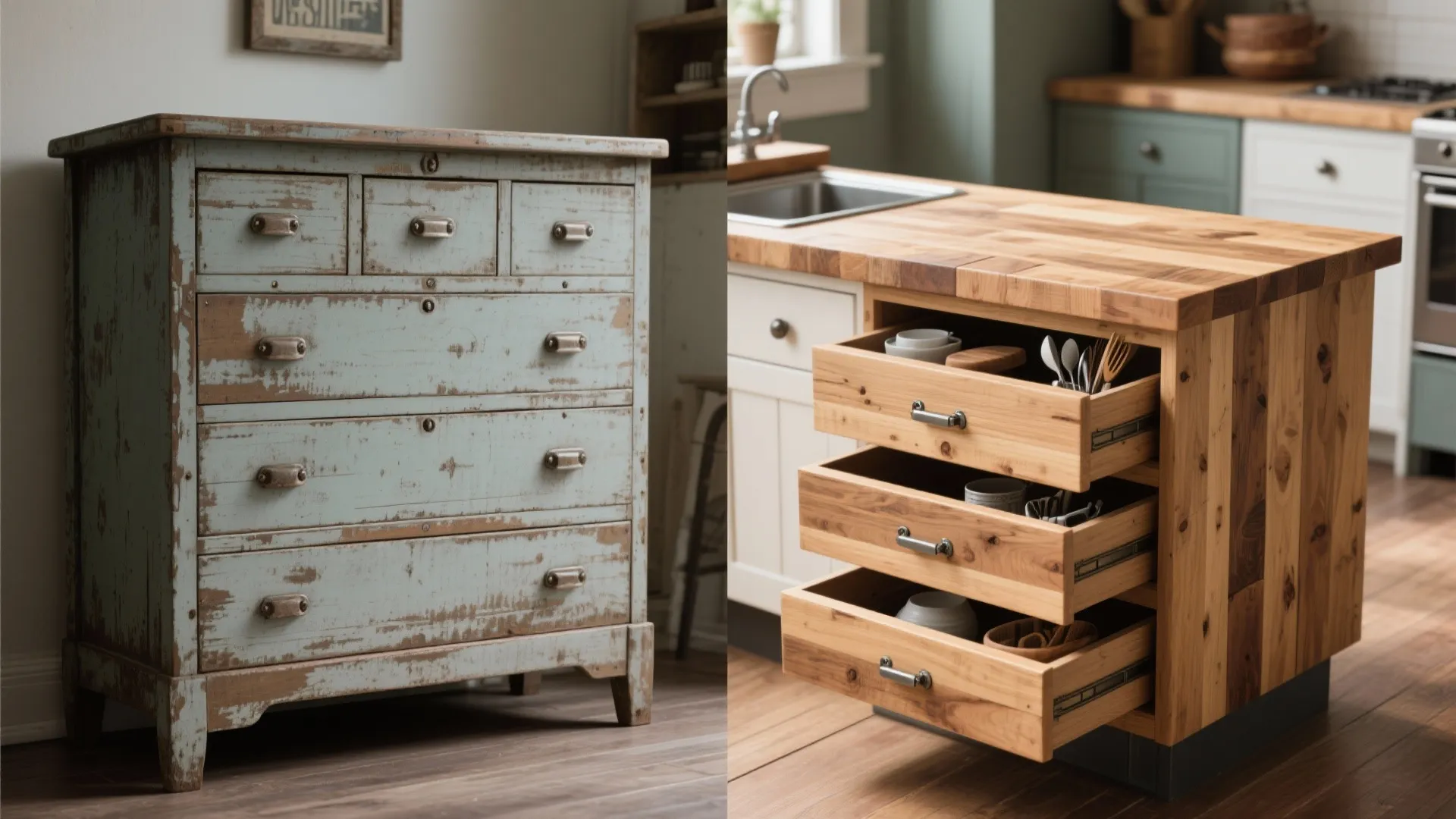 2. Dresser-to-island upcycle