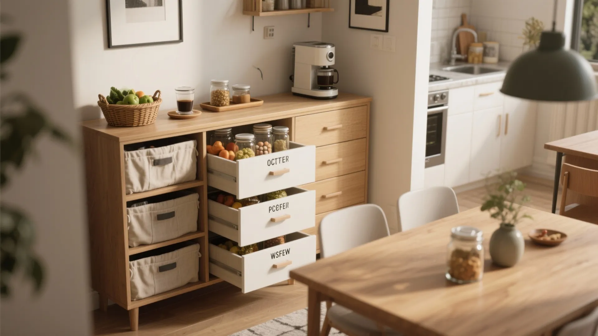 5. Hybrid Dresser-Pantry for Small Homes